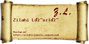 Zilahi László névjegykártya