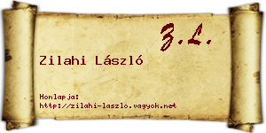 Zilahi László névjegykártya